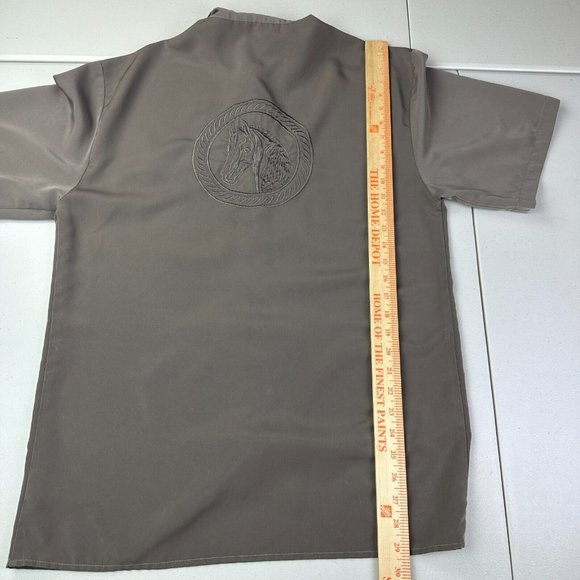 Vintage Daniali USA‎ Shiny Disco Shirt Embroidered horse Men Size Medium Used - Picture 9 of 10
